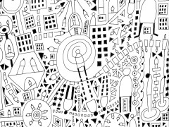 10-21-14, archival marker on panel, 12x9 inches