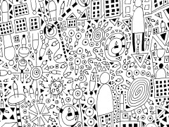 11-18-14, archival marker on panel, 12x9 inches