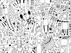 11-4-14, archival marker on panel, 12x9 inches